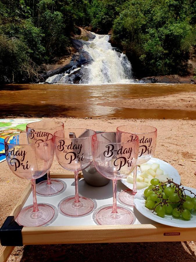 Casa De Campo Banheira, Lareira E Cachoeira Pedra Azul  Bagian luar foto